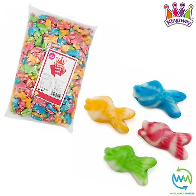SWIRLY FISH Sweets GUMMY Candy RAINBOW Fruit JELLY GUMMIES Kingsway PICK N MIX • £29.99