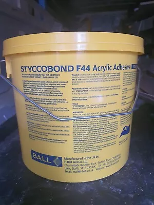 F.Ball Styccobond F44 Vinyl Flooring Adhesive 5 Litres / Acrylic / Solvent Free • £30