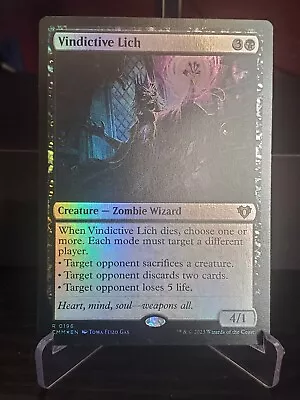 Vindictive Lich - Commander Masters - Foil - NM • $2.99
