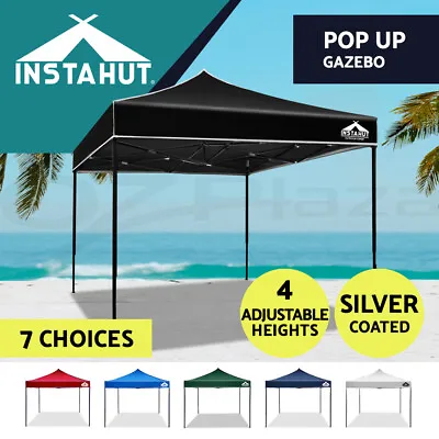 $119.95 • Buy Instahut Gazebo Pop Up Outdoor Shade Marquee 3x3m Wedding Folding Tent Party