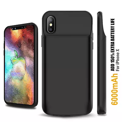 IPhone X & XS Battery Case 6000mAh Rechargeable Charger Portable Charging Cover • $94.99