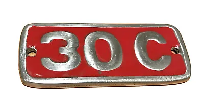 David Brown 30C Brushed Aluminium And Red Enamel Side Badge • £4