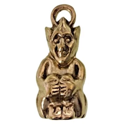 £20 • Buy Vintage Lucky PIXIE Charm BRASS Cornish Pisky Piskie Pixy Pendant Tamper Ref.121
