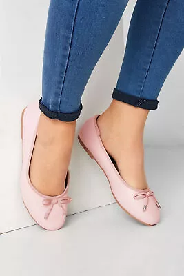 Yours Curve Women's Plus Size Ballerina Pumps In Extra Wide Fit • £24