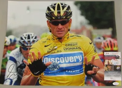 LANCE ARMSTRONG Hand Signed HUGE 16'x20  Photo + JSA COA   • £200.95