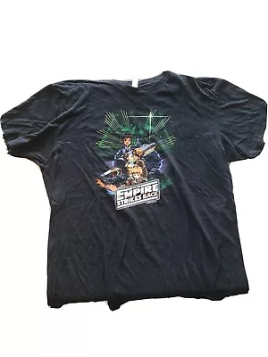 $10.50 • Buy STAR WARS Chibi  Cute Empire Strikes Back Black T-Shirt Men's Size Large L