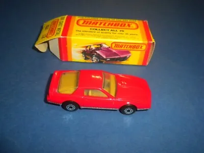 PONTIAC FIREBIRD SE MATCHBOX CAR With BOX - 1982 - LESNEY ENGLAND • $22.50