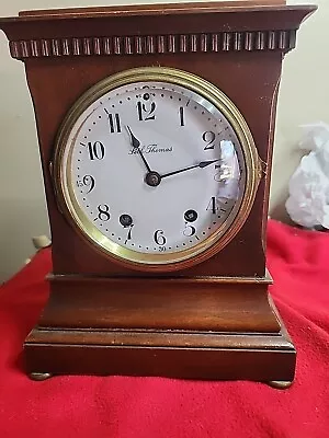 Seth Thomas Small Mantel Shelf Desk Clock Heavy Brass Movement See Photo Desc. • $49.99