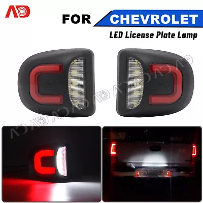 $15.99 • Buy 2PCS Red Tube LED License Plate Lights For Chevy Silverado GMC Sierra 1500 2500
