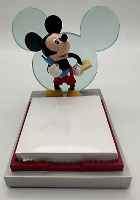 Disney Mickey Mouse Memo Pad Holder Desk Organizer Post It Figurine Rare HTF VTG • $18.88