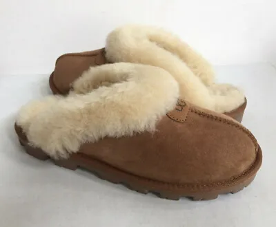 Ugg Coquette Chestnut Shearling Lined Mocassin Slippers Us 7 / Eu 38 / Uk 5 • $105