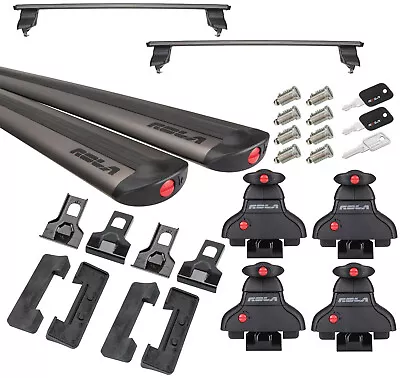 $199.99 • Buy Rola Roof Rack Cross Bars For 06-14 Golf 4 Dr. 06-09 GTI W/ 8 Locks For Cargo