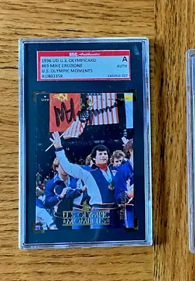 1996 Upper Deck #69 Mike Eruzione AUTOGRAPHED SGC AUTHENTIC  1980 GOLD  NICE!!! • $59.95