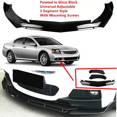 Add-on Universal Fit For Mitsubishi Galant 2009-2012 Front Lip Spoiler Splitter • $55.99