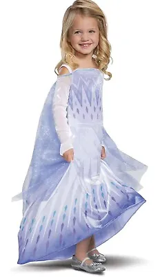 Disney Frozen Girls Elsa Snow Queen Halloween Costume Dress Up Sz - 4-6 Small • $9.95