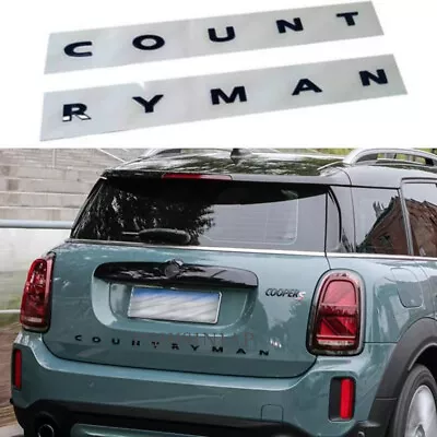 Black For MINI COUNTRYMAN COOPERS R60 F60 Tailgate Rear Emblem Badge Sticker • $31.95