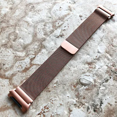 Modern Rose Gold Color Adjustable Milanese Loop Mesh Band Strap For Fitbit Ionic • $42.57