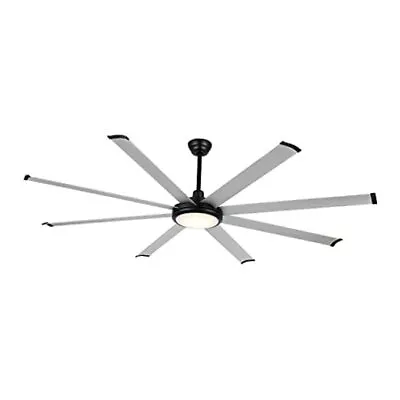  80  DC Ceiling Fan With Lights And Remote 80  W/ 2 Downrod Black And Aluminum • $497.18