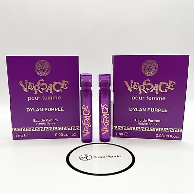 Versace Dylan Purple Pour Femme Eau De Parfum Perfume Sample 1 Ml (x2 2ml Total) • $12.80