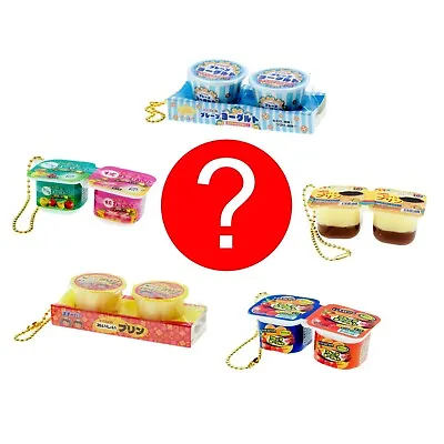 Japanese Fake Food Keychain Mini Mochi Squishy Pudding Cup 1 Random Toy Figure • $8.99