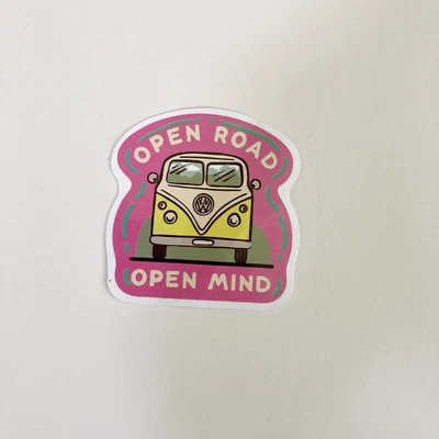 $2.75 • Buy Open Road Open Mind Volkswagen VW Van Bus Vinyl Sticker Decal