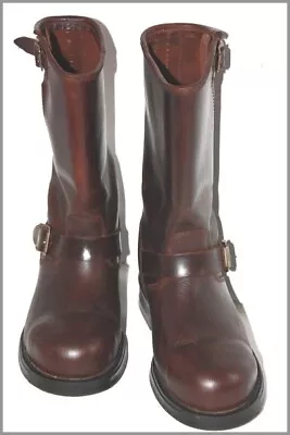 PISTON Mid Boots Coquees Leather Dark Brown T 39 Very Good Condition • $113.22