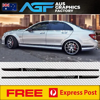 Mercedes W204 Side Stripes Decal Sticker Kit FOR C-Class C180 C200 C63 AMG Merc • $65