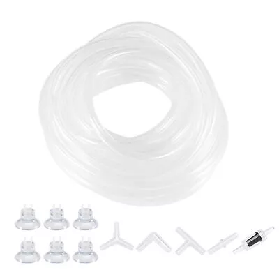 Silicone Tubing 4mm ID 6mm OD 5m Aquarium Hose With Check Valve Suction Cup • $14.52