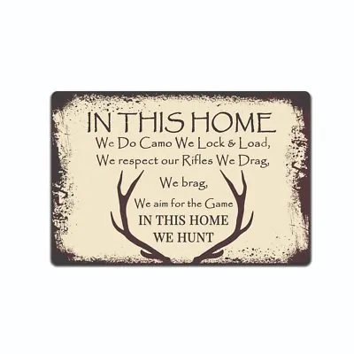 $14.95 • Buy Tin Signs Man Cave Wall Decor Aluminum Metal Sign 12x8 Inch Hunting Cabin Lodge