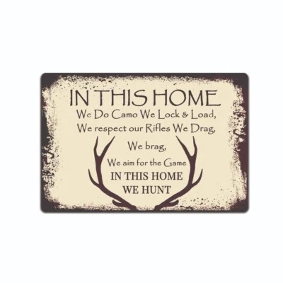 Tin Signs Man Cave Wall Decor Aluminum Metal Sign 12x8 Inch Hunting Cabin Lodge • $14.95