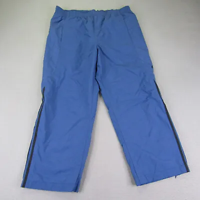 Vintage Adidas Pants Mens Extra Large Blue WIndbreaker Mesh Lined Ankle Zip Y2K • $23.98