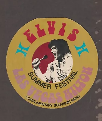 Elvis Presley Vintage 1973 Souviner Concert Menu Original Mint Condition • $139