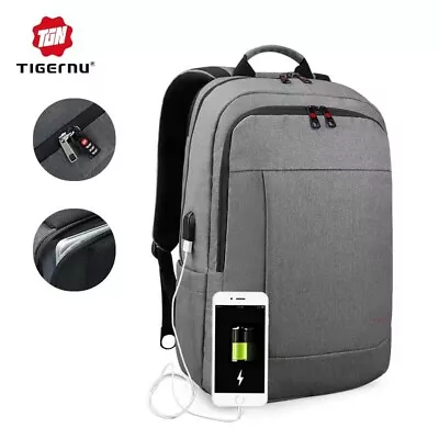 Tigernu USB Charger Anti-thief Men Backpack Waterproof Women Laptop School Bag • $82.50