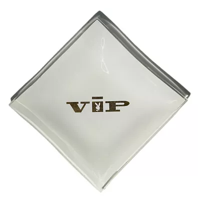 Vintage Playboy Bunny Club VIP Ash Tray Dish White Gold Glass Hefner Mansion • $40