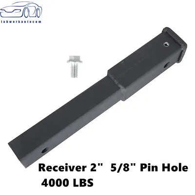 Towing Trailer Extension Hitch 2'' Receiver Extender 5/8'' Pin Hole Tube 4000Lbs • $24.33