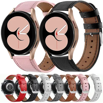 Genuine Leather Band Strap For Samsung Galaxy Watch 4/5/5 Pro/6 40/44/45 42/46mm • $12.95