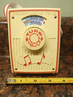 1972 Fisher Price Toys Music Box Pocket Radio Works Good. Pop Goes The Weasel • $20