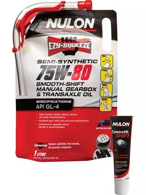 Nulon Semi 75W-80 Gearbox Transaxle Oil 1L + Gearbox Diff Treatment 125ml • $54.90