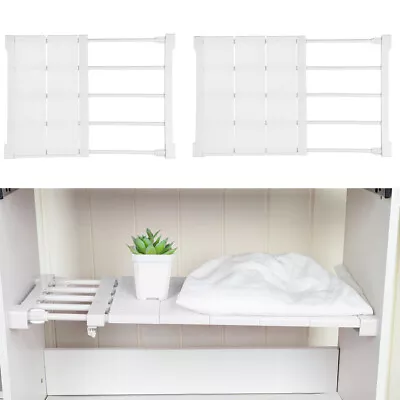 Cupboard Closet Shelf Expandable Separator Storage Rack Wardrobe Divider Adjust • £7.95