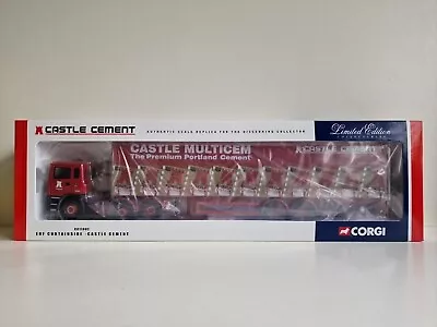 CORGI CC11902 ERF Curtainsider Castle Cement 1:50 Scale Model Truck  • £34.95