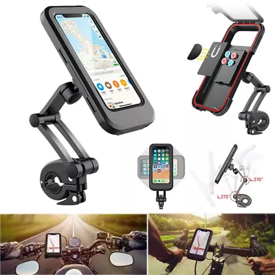 Bike Motorcycle Cell Phone Holder Waterproof 360° Touch Screen Handlebar Mount • $7.99