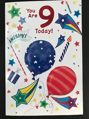 9th Birthday Card Boy Age 9 Son Great Grandson Nephew Brother Cousin 20 X 14 Cm • £1.99