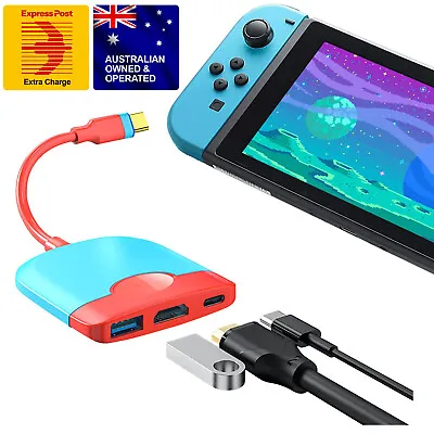 USB-C To HDMI Type-C USB Video Charging Charger Adapter Hub For Nintendo Switch • $16.95