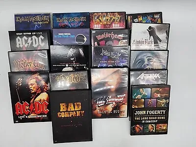 Lot Of 13 Music Dvds Rock Bands Floyd Kiss Dio Motorhead Maiden Crue ACDC • $74.99