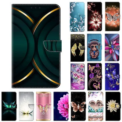 Flip Painted Card Wallet Cover Case For Xiaomi Redmi Note 6 7 4X 5A A1 A2 8A 7A • $8.07