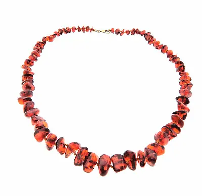 Vintage Baltic Amber Bead Necklace 8 To 15mm 21 Inch • $50.35