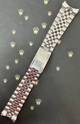 $649.99 • Buy Rolex Datejust 1965 20mm Men's Jubilee Bracelet Steel Crown Band Ref 1601