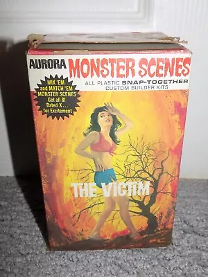 Vintage Aurora Model Kits The Victim Monster Scenes Original 1971 Open Box Plus • £139.99