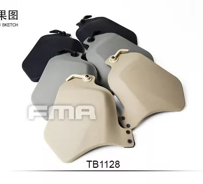 FMA Plastic Tactical Fast Helmet Face Side Ear Protection Cover Pads TB1128 • £19.19