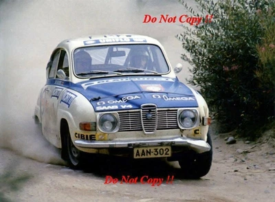 £4 • Buy Simo Lampinen & John Davenport Saab 96 V4 1000 Lakes Rally 1973 Photograph 2